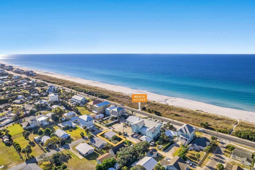 No this is not 30A in South Walton Because this is Better..30 second walk to a Gated Private Beach that is a Half of Mile long!! Show me a house with a Gulf View across the street from the Beach that is private for the property owners at this price! You can't! Great beach house cabin that can be doubled in size by enclosing the bottom level. Sunnyside is located on the West End of PCB away from the crowds and tourist that flock here during the summers. Could be a rental machine or the perfect getaway for the family. Sunnyside is a Dedicated Beach by the State of Florida which means NOTHING EVER can be built on it..No crowds, private gated beach that is a half a mile long..Can it get any better at this price?? Motivated Seller!! Under contract. Taking back ups.