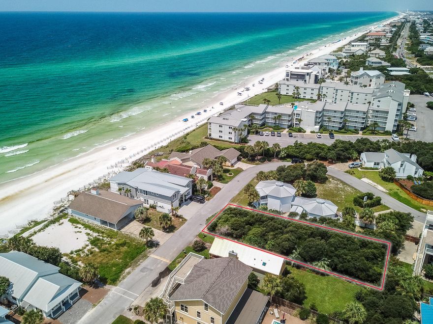 This spacious GULF VIEW lot is located just one tier off the beach in the private gated community of Sand Cliffs on the Gulf. Now offered with an set of 4,032sqft building plans that include a private pool! Situated south of 30A and just west of Alys Beach you are a quick walk or bike ride away from the all the entertainment that the coveted east end of 30A has to offer, yet are tucked away in this peaceful rental-restricted beachfront community. And the neighborhood deeded beach access is just steps away!