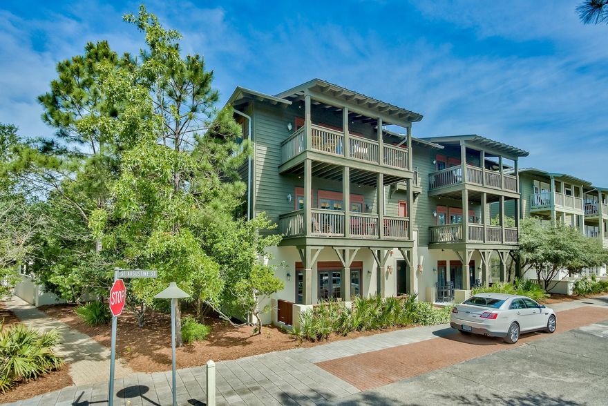 Best priced 2 bedroom, 2 bath condo in Rosemary Beach! Located in a coveted area overlooking St. Augustine Park, this single level unit is just a short walk to the Rosemary Beach Property Owner's Club which features an incredible private pool, club room, outdoor lounge space, and cabanas. This spacious unit is located on the 2nd floor with elevator, and ample parking in front and back. A fully furnished, open living floor plan featuring Santa Cecilia granite kitchen countertops, pine flooring throughout, ceramic tile flooring in the bathrooms, stainless steel appliances and a full size stacked washer and dryer. This property is an excellent choice for a quick getaway or as a rental investment. Owner has rental history for previous four years. Rosemary Beach is one of the most highly sought-after communities along 30A, with beautiful West Indies styled architecture, world-class amenities, shopping and dining. Breathtaking emerald green waters of the Gulf of Mexico and sugar white beaches await you!