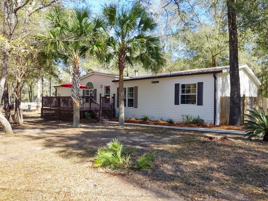 AVAILABLE AGAIN! HERE'S YOUR OPPORTUNITY! Don't miss out on this REMARKABLE HOME FOR ONLY $179,500 in FREEPORT! This renovated Manufactured Home is just under 2,000sf and looks brand new. All new appliances, new HVAC, new flooring, new paint & more. Spacious Living Rm w/Fireplace has separate Dining Rm. Large Kitchen with pass-through plus a kitchen sink with window! Laundry Room w/washer & dryer (conveys at closing) is off the kitchen. Deck & screen porch are ready for relaxing. Over-sized Master Suite with separate office/sitting area. Unique U-shaped Master Bath has garden tub, shower, two sinks in separate vanities, make-up vanity, and huge Master Closet. Guest Bedrooms are good sized & carpeted. Black Creek close by w/dock & launch. Covered parking/shed & storage. Call Now & See