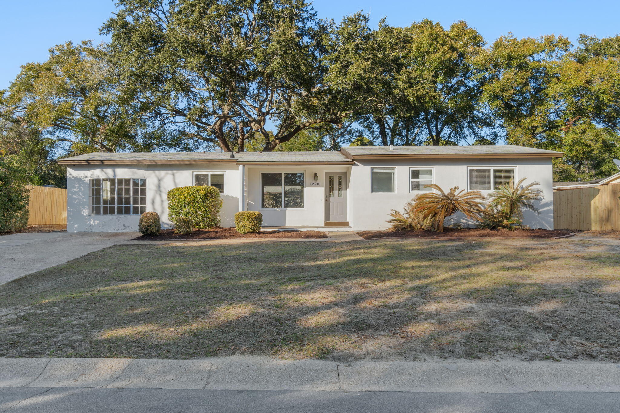 Welcome to 220 Argyle Court, a beautiful ranch-style home nestled in the heart of Mary Esther. This spacious 3 bedrooms and 2 bathrooms home has nearly 1,500 square feet of living space. As you step inside, you'll be greeted by a generously sized living room featuring LVP flooring. The home also features a large bonus room, over 250 square feet in size, ideal for entertainment or as a versatile space to suit your needs. The kitchen has been tastefully updated to include granite countertops and stainless steel appliances, complemented by a charming brick accent that adds character to the space. The bedrooms have New Carpet to keep help keep the feet warm in the recent Florida blizzards. In addition, the entire home has been Repainted and updated with New Fixtures. The bathrooms feature New Vanities as well. In addition, the house features a complete Rewire 2024 and a New Roof with an accepted offer. 
Location is key, and this home delivers. A community park is just around the corner, and you're in proximity to local schools, dining, and shopping. For Service Members, you are minutes away from Hurlburt and Eglin AFB. Don't miss the opportunity to own this delightful home at 220 Argyle Court.
