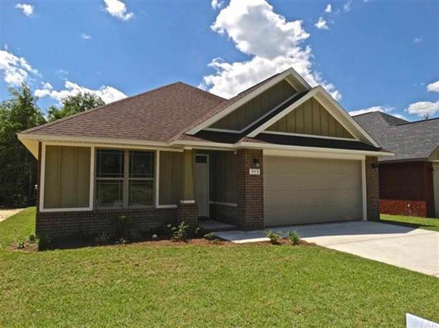 READY NOW! New Parkwood Commons subdivision in the center of Pace ! Convenient to everything ! 1 mile from S.S Dixon and Simms schools! Featuring quality homes by an award-winning SemiCustom homebuilder. NEWLY DESIGNED PLAN offers a host of amenities, including: * Open Concept Floor Plan * Fabric Shield Storm Protection * Energy Efficient Heat Pump * Covered Back Porch * Tile Flooring in Kitchen, Breakfast Room, Bathrooms, Laundry Room, and Foyer * * Spanish Lace Texture Walls & Ceilings * Rounded Corners * Wide Colonial Baseboards * Ceiling Fans * Insulated Tilt Windows * Kitchen has Granite Counters, opens to the Dining Area and Family Room,