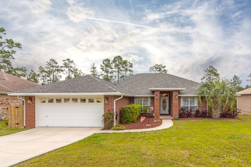 Perfect for summer pool parties! Huge deck surrounds above ground pool and over looks the lake. Don't worry still a fenced in area for your pups to play! South of I-10 this 4bd/2ba home has an OFFICE and FORMAL DINING. So much space and storage. Newer, upgraded stainless steel appliances (less than 2 yrs). Large kitchen with lake views from there and the living room! New 3-dimensional shingle roof and pool liner in 2017, HVAC in 2015.