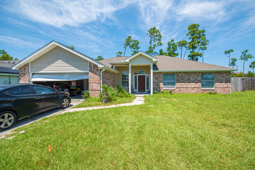 Discover this charming 3-bedroom, 2-bathroom home with 1,820 sq. ft. of comfortable living space, ideally located just minutes from Tyndall Air Force Base. Nestled in a quiet neighborhood, this property offers the perfect blend of convenience and privacy. Step inside to a spacious floor plan designed for both everyday living and entertaining. The huge backyard with privacy fencing is perfect for gatherings, pets, or simply relaxing outdoors. Enjoy being close to everything you need--Walmart, Starbucks, schools, restaurants, and shops are just around the corner. Whether you're looking for a primary residence or an investment rental, this home checks all the boxes. Schedule your tour today and see all that 8335 James Street has to offer!
