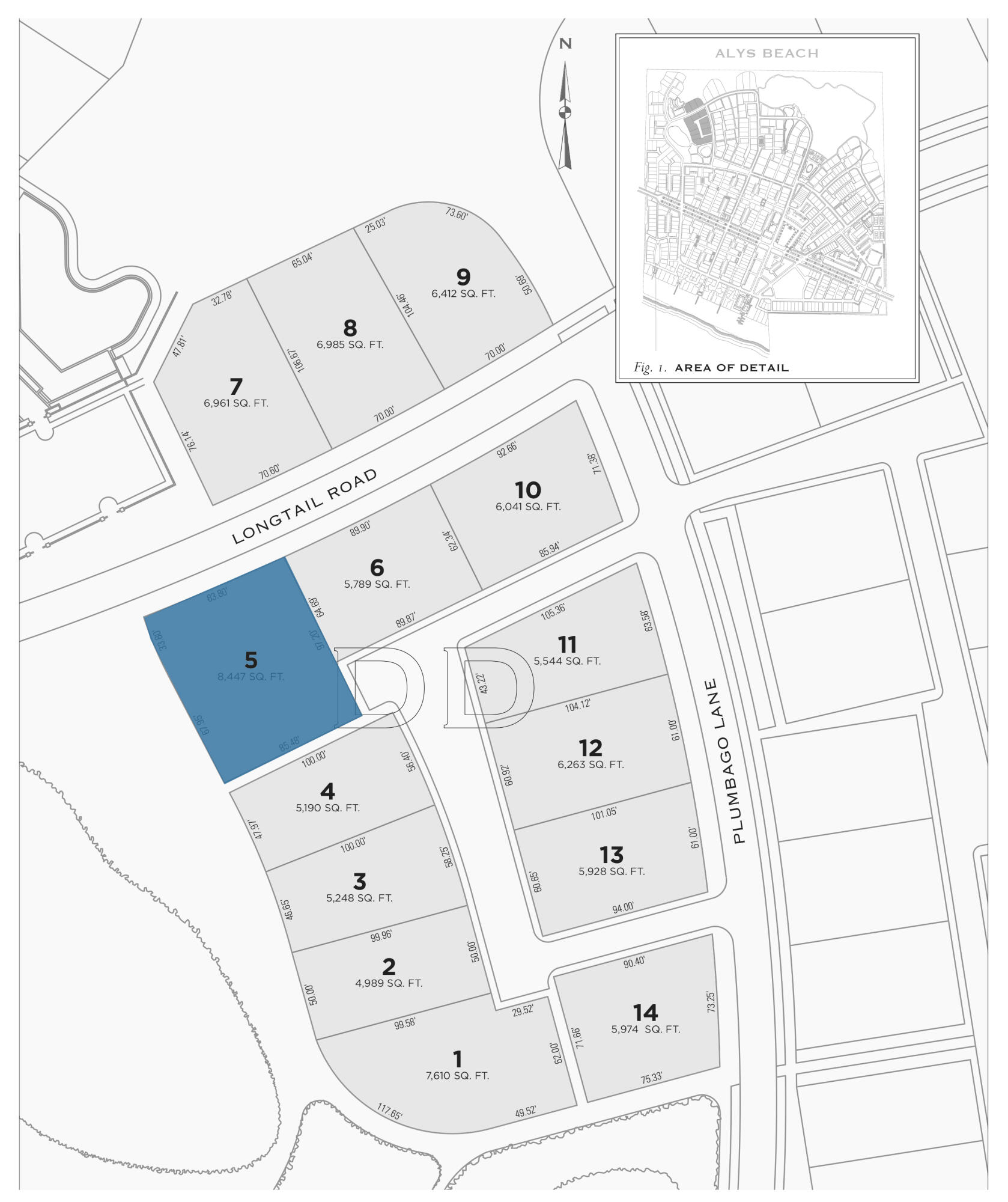 Homesite North of 30A. Entered for comp purposes.