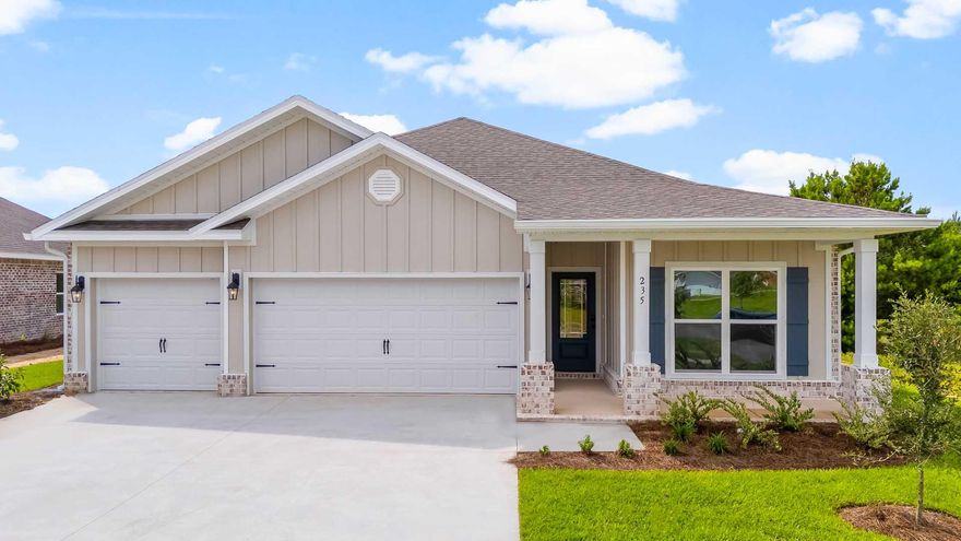 The Madison floor plan is a single story, 4 Bed, 3 Bath home with 3 car Garage.  This home is move in ready. As you enter the foyer you are greeted with two guest bedrooms and a shared guest bathroom. Across the hallway you will find the laundry room, linen closet, and a third guest bedroom.  The well-appointed kitchen overlooks the living area, dining room, and covered lanai. Entertaining is a breeze, as this popular single-family home features a spacious quartz kitchen island, dining area and a spacious pantry for extra storage.  The Primary bedroom is located off the living space in the back of the home for privacy and its bathroom impresses with double bowl vanity, spacious shower and soaking tub as well as a large walk in closet.