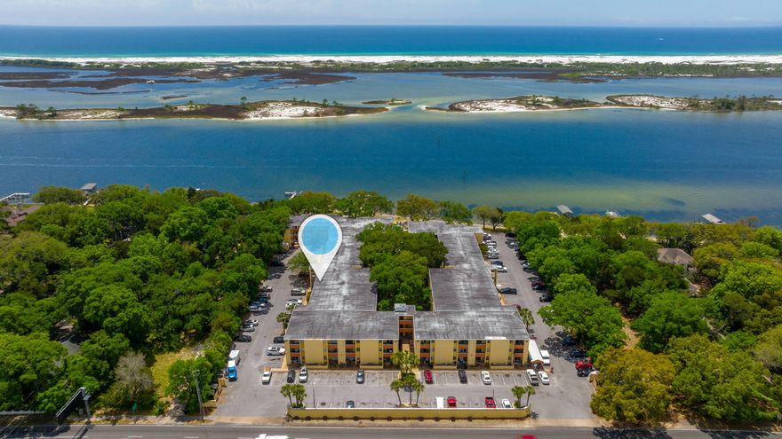 Without a doubt, the nicest unit in all of The Cedars.  Top floor, corner unit, & direct waterfront. This two-bedroom unit has been meticulously renovated and features beautiful direct views of the Intracoastal Waterway/Santa Rosa Sound. Gutted to the studs and rebuilt with an entirely new layout unlike any other unit at the Cedars. The amazing kitchen had a wall removed allowing for a huge spacious kitchen with a long island. New wood white shaker style cabinets featuring soft close doors and drawers, dovetail joints, quartz counters, and a hood. There is also additional pantry storage, a ss apron front sink with cutting board, strainer basket and a disposal. This is truly a dream kitchen especially for a condo of this size. In addition to the kitchen island, which has space for 4 barstools, there is also a nice dining space. The living area is open and bright and leads to the waterfront balcony that also overlooks the green space with gorgeous stately live oaks and the gorgeous Santa Rosa Sound waterway. You can even see the Gulf of Mexico across the barrier islands since you are on the top floor. Relax and enjoy the serene views, amazing sunsets & sunrises and the sounds of nature of the coast from your balcony. The balcony also features an additional separate storage room.

The entire unit also features new driftwood tile flooring, new sheetrock & trim, new doors & fixtures, plus new windows and a new sliding glass door. The beautiful new bathroom was completely remodeled with a new tile shower and tub combo, a new vanity & new plumbing fixtures. 

The complex is a water lover's dream.  Only 4 miles to the Gulf beach and Fort Walton Beach Boardwalk. Enjoy the nice fishing dock or simply enjoy the views from the sitting areas, take advantage of the free kayak/paddleboard storage on the sandy beach. The pool area also boasts wonderful views as it is on the waterside. A large spacious St. Augustine grassy lawn with large oaks is a nice space to relax and enjoy life. This complex has no rental restrictions and can be short term rented. Owner is also willing to sell the unit furnished. Similar units have rental income of $38k-$45k a year. This unit has never been rented under the current owner. All the major systems are on the newer side too. Water Heater (2022) HVAC (2020), Kitchen renovation and appliances(2022). Updated electrical (2022).  HOA fees were temporarily increased till the end of the year. Please inquire for more info. Don't miss the opportunity so acquire a turn key investment property or a serene retreat for yourself. Pets allowed too! (with restrictions).
