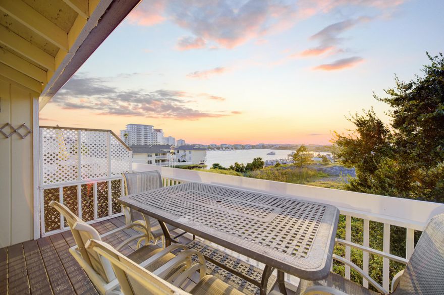 This stunning 1-bedroom unit offers breathtaking views of Destin Harbor, perfect for enjoying picturesque sunsets and the vibrant coastal atmosphere. Recently updated with stylish vinyl plank flooring, a modern backsplash, and sleek white kitchen cabinets, this unit combines comfort and elegance. Sandpiper Cove boasts an amazing array of amenities, including three refreshing community pools, convenient boat access, tennis courts, and a well-maintained short golf course. Plus, enjoy direct Gulf-front beach access, complete with a charming pavilion and tiki bar. This unit is currently part of a successful vacation rental program grossing 34K+--making it not only a beautiful home but also a smart investment opportunity. Embrace the beach lifestyle you've always dreamed of at Sandpiper Cove!