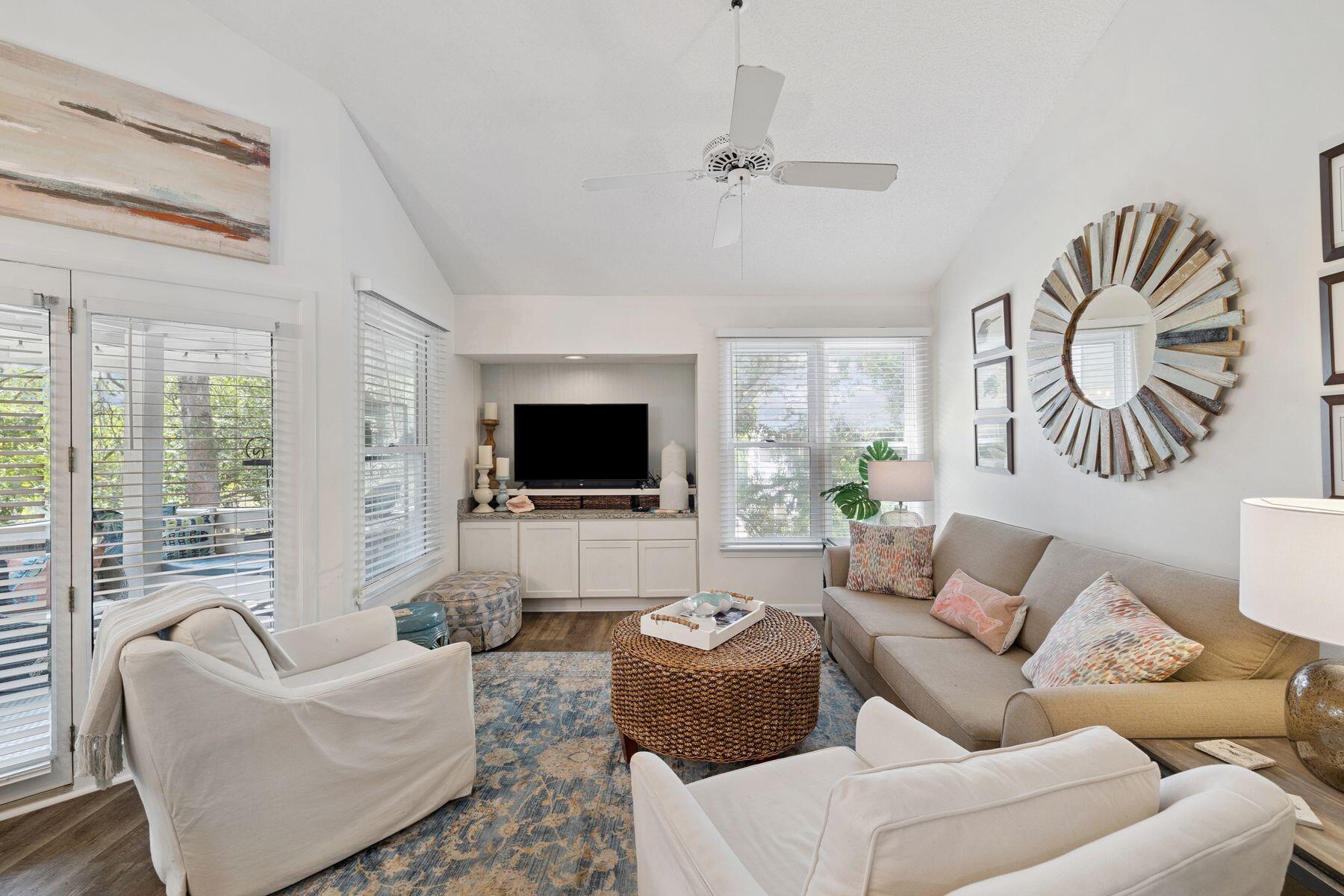 Discover your slice of coastal paradise at Hidden Dunes, a true hidden gem in the heart of Miramar Beach. This bright and cheerful 2-bedroom, 2-bath condo offers an inviting open layout with granite countertops, tile flooring, and charming coastal decor throughout.Enjoy your morning coffee or evening wine on the large porch overlooking lush natural landscaping, or step inside to a spacious first-floor primary suite complete with an ensuite bath for ultimate comfort. A spiral staircase leads to a loft-style guest bedroom and bath, creating the perfect setup for hosting family and friends. Hidden Dunes delivers a nostalgic "Old Florida" feel with 27 acres of lush, gated grounds and over 500 feet of private deeded beach access. Resort-style amenities include multiple pools and hot tubs, a professionally staffed tennis and pickleball center, playground, seasonal golf cart tram service, basketball court, walking trails, and seasonal beach chair service.
Sold fully furnished and rental ready, this unit is the perfect turnkey retreat for beach lovers or investors looking to generate immediate income in a premier coastal community.