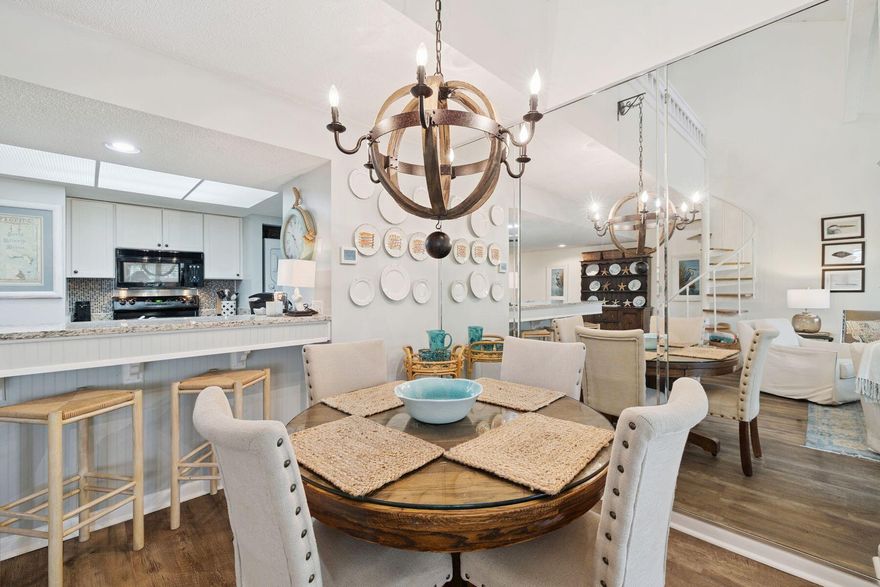 Discover your slice of coastal paradise at Hidden Dunes, a true hidden gem in the heart of Miramar Beach. This bright and cheerful 2-bedroom, 2-bath condo offers an inviting open layout with granite countertops, tile flooring, and charming coastal decor throughout.Enjoy your morning coffee or evening wine on the large porch overlooking lush natural landscaping, or step inside to a spacious first-floor primary suite complete with an ensuite bath for ultimate comfort. A spiral staircase leads to a loft-style guest bedroom and bath, creating the perfect setup for hosting family and friends. Hidden Dunes delivers a nostalgic "Old Florida" feel with 27 acres of lush, gated grounds and over 500 feet of private deeded beach access. Resort-style amenities include multiple pools and hot tubs, a professionally staffed tennis and pickleball center, playground, seasonal golf cart tram service, basketball court, walking trails, and seasonal beach chair service.
Sold fully furnished and rental ready, this unit is the perfect turnkey retreat for beach lovers or investors looking to generate immediate income in a premier coastal community.