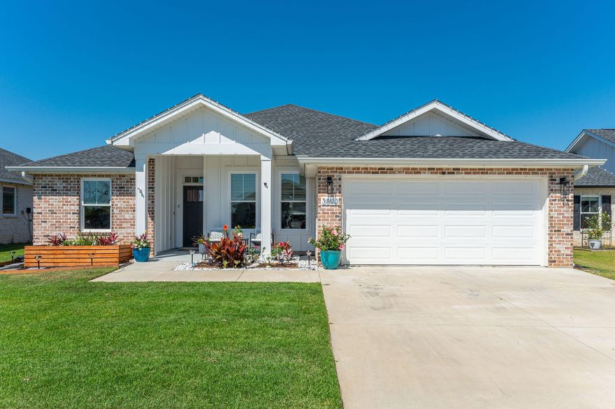 Introducing the latest gem in College Station, Bay County's newest community where homeownership dreams meet reality with USDA 100% financing eligibility! Built by Camben Homes, this all Brick house has been meticulously cared for and tastefully decorated. The plethora of upgrades make it a seamless turnkey opportunity for its new owner. The 2,000 SF layout features 4 bedrooms, 2 full baths, an office and a spacious walk-in pantry. Nestled within a fenced property, privacy abounds, ensuring serene enjoyment of the extended patio and screen enclosed porch! Plus, the backyard offers plenty of lawn space and versatility with two pergolas, perfect for gatherings or peaceful retreats. Recent enhancements include new rain gutters, water softener and reverse osmosis system for premium water