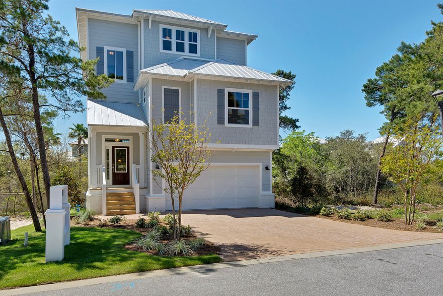 The Mallory is a brand new 2671 SF home boasting luxurious finishes and detail in a versatile and bright floor plan. The first floor has 2 bedrooms and full bath. The second floor has a large Kitchen open to the Living room and Dining room, a covered porch, a bedroom and full bath. The Kitchen has granite countertops, stainless steel appliances, plenty of 42 cabinets and an island. On the third floor the oversized master suite includes sitting area, balcony, large walk-in closet and large shower. The community includes a beautiful pool and clubhouse on Lake Powell.