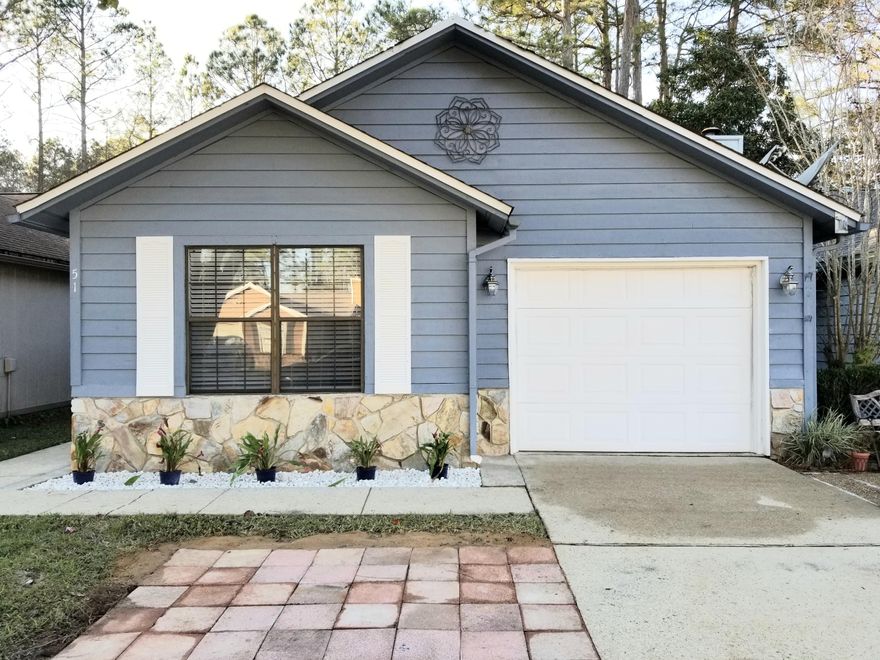 Beautifully remodeled home conveniently located to Eglin Air Force Base, NW Florida State College and Twin Cities Hospital.  Upgrades include luxury vinyl plank throughout; new interior paint; new lighting and fans; new Whirlpool, touch resistant stainless kitchen appliances including side by side refrigerator with ice and water in door; quartz counters in kitchen; and a 5 foot marble, step-in shower in master.  Situated on a pond with extra privacy and no backyard neighbors.  If you enjoy bird watching, you will love the rear deck overlooking the pond.  This home is move-in ready for quick occupancy.