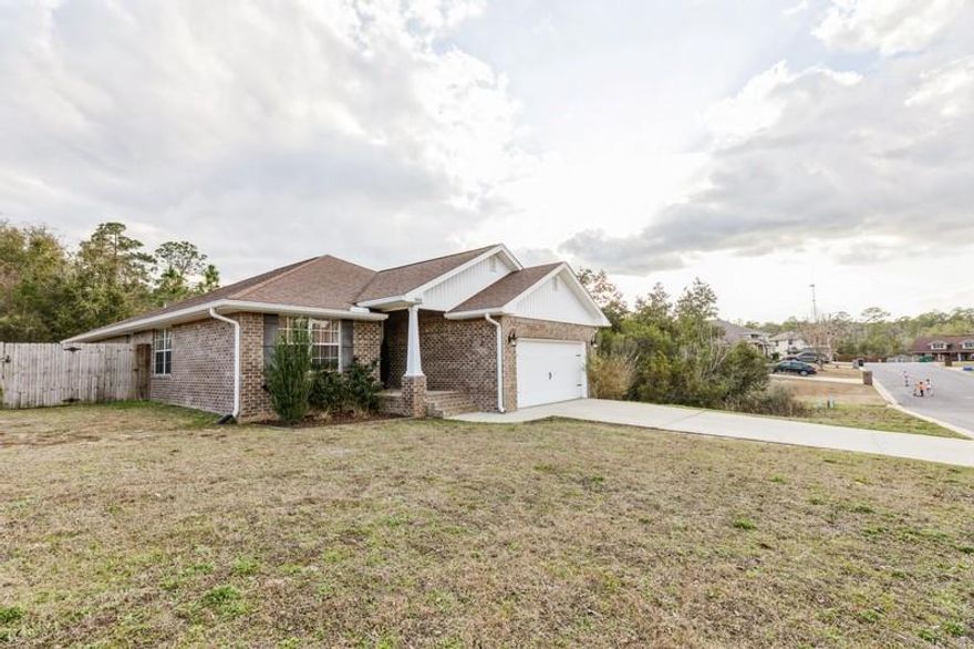 Showings will begin at open house 2.27.21. Great location in an established neighborhood.   This beautiful all brick home is very well kept and ready for new owners.  This is a split floor plan, open concept home with high ceilings, great curb appeal, screened in back porch and a fenced in back yard.  The home is located on a cul-de-sac street. The kitchen is equipped with lots of cabinet space, a breakfast bar, and granite countertops.  The master bedroom is spacious enough for large furniture. The master bath offers a huge walk in closet and double vanities.  You are certainly going to love the location of this home.  It is only minutes from Duke Field and Eglin AFB.  Centrally located in Crestview getting to shopping and schools is a breeze.