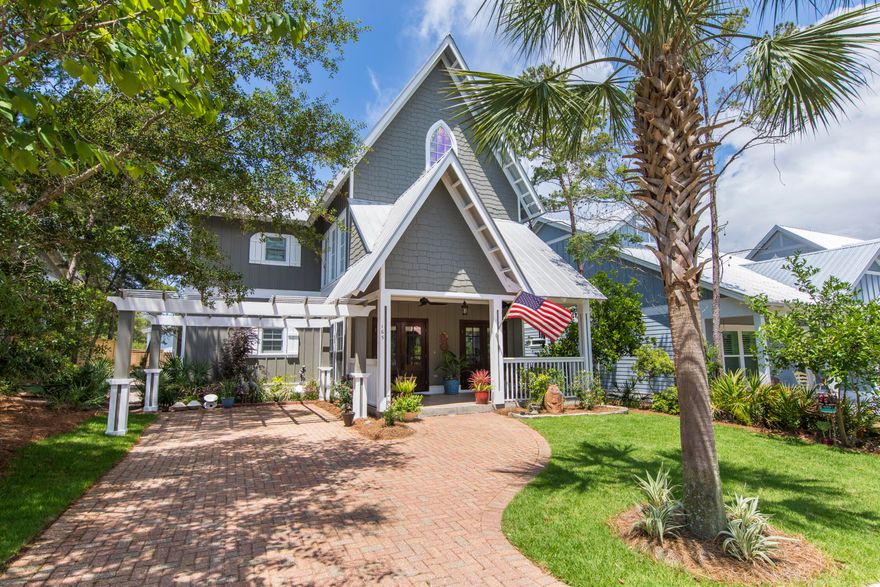 Back on the market at no fault of the sellers. Here is the home in Inlet Beach you've been waiting for. This 3 bedroom, 3.5 bathroom home is located in The Preserve at Inlet Beach just steps from 30Avenue, the new Inlet Beach tunnel & all that 30A has to offer. This open floor plan home features a vaulted ceiling as you walk in pouring in natural light. The living, dining & kitchen are all on the first floor along with one of the bedrooms. The living area & kitchen are perfect for entertaining featuring a large island, side bar area, etc. Step out back to an outdoor area with custom built deck, bar & grill area. The Master bedroom w/huge walk in closet along with the 3rd bedroom are on the 2nd floor. Inlet Beach has multiple public beach accesses just a quick walk or bike ride away.