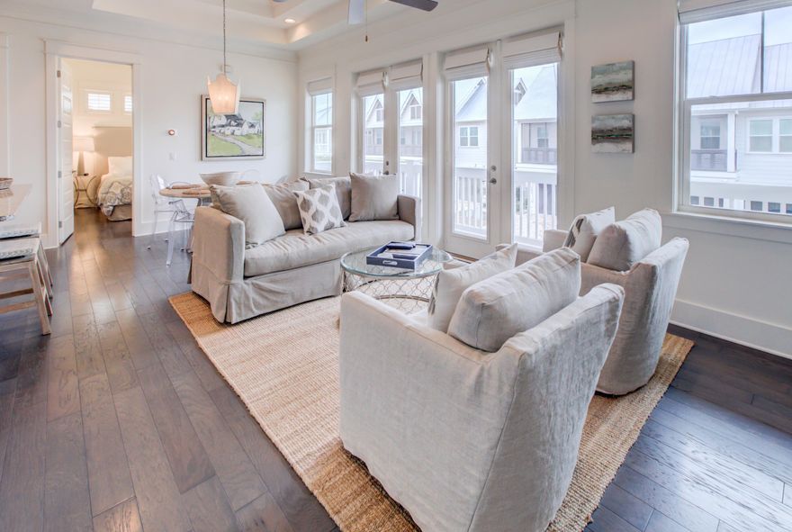 Beautifully furnished and never rented, 2 bedroom unit, minutes to the pool and The Hub. Needs to be seen to be appreciated for the pristine condition it is in.Completely furnished and turnkey. This 2 bedroom, 2 bath Aruba unit is just the place to relax and unwind here on the Emerald Coast.One of the closer units to the pool but far enough away to not hear it. Very serene decor. Prominence is one of 30A's mostrobust rentals due to its location and smart design. Comes with 4 new bikesTaking back up offers for a contingency that ends February 20th