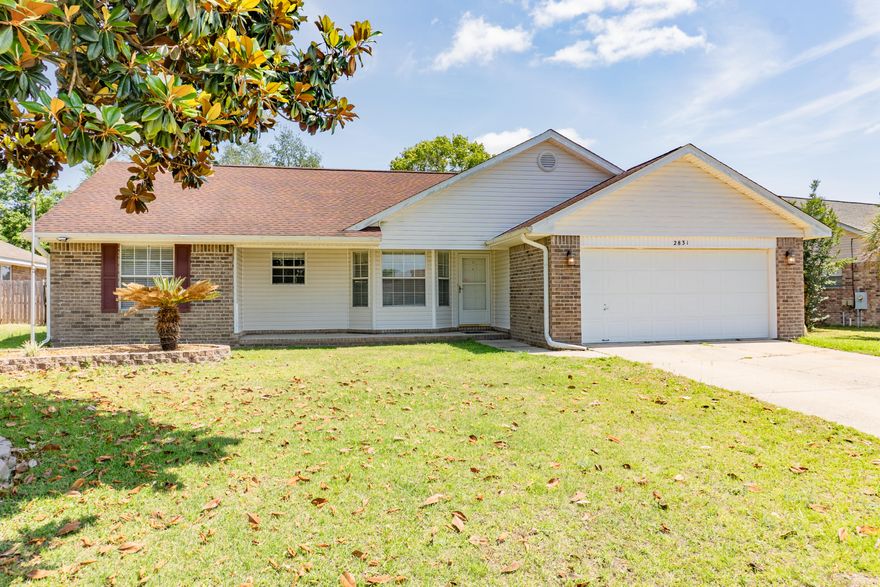 Available now and move in ready.  South Crestview with easy access to bases, beaches and shopping.  3/2 floor plan with many features such as ceramic tile in the main living areas, spacious bedrooms, covered back patio, workshop with power, privacy fenced backyard, garden planters, 2 car garage, large driveway and firepit.  Large kitchen with stainless appliances.  Neutral paint and natural light in the home.  No inside smoking or vaping.  Pets will be allowed with approval and pet fee.  Military discounts available.  This is a must see for location and access.