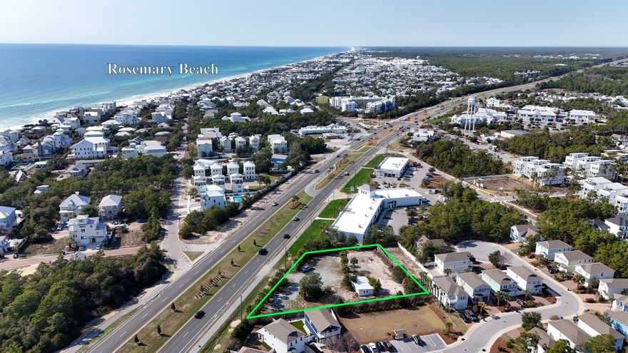 INVESTORS, DEVELOPERS, .......194 feet of frontage directly on Hwy 98 in fast developing Inlet Beach.  This .65 acre parcel is only steps from 30 Avenue and the new Hwy 98 Underpass which gives walking access to Rosemary Beach, 30A, and numerous restaurants, shops and the snow-white beaches of South Walton. Traffic Count is approximately 26,000 as of 2023.  No HOA. .  ZONING IS NEIGHBORHOOD COMMERCIAL.  Great for retail, professional offices, restaurants, etc.  Beach access is approximately 2500 feet away with over 100 parking spaces with lifeguards on duty in season.