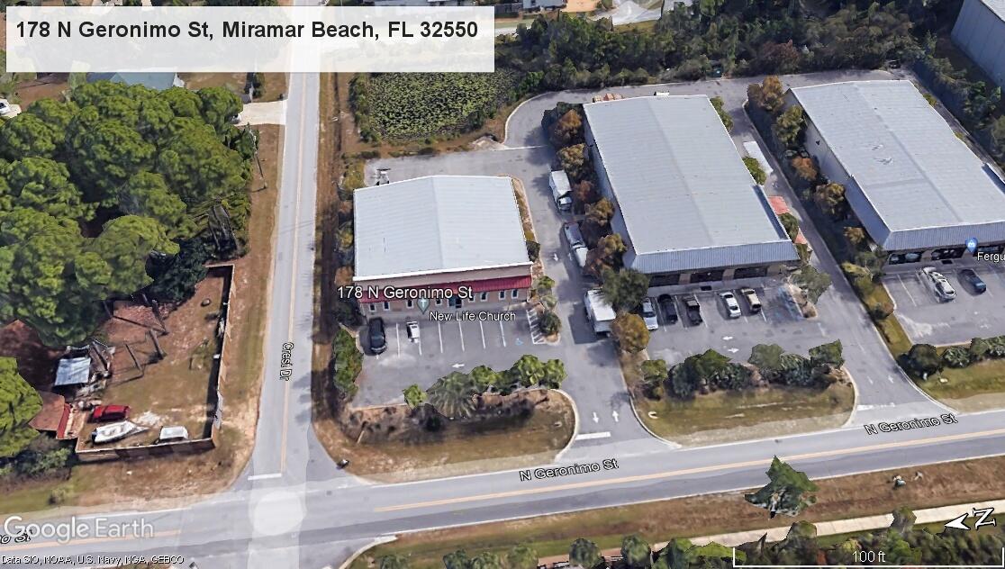 A rare find currently in South Walton County, here is a 5032 sq ft fully climate controlled warehouse sitting on 0.82 Acres. READY FOR IMMEDIATE OCCUPANCY. 14 parking spaces in well lit parking lot. About 50% of interior space is flex space and 50% warehouse space. Build out includes 3 Baths, 6 offices, kitchen, and foyer.