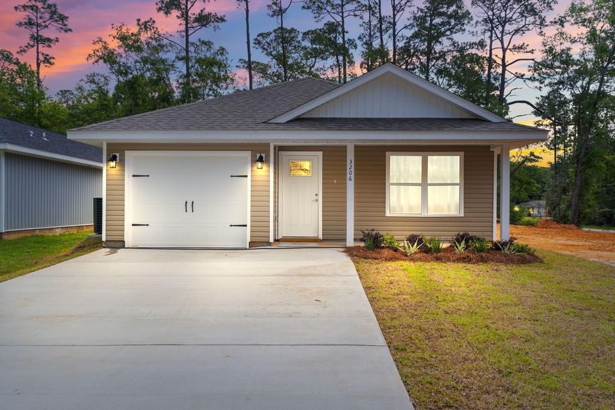 Affordable quality new construction build in Milton conveniently located! This 3 bedroom, 2 bathroom, an open and split floor plan with 8' ceilings. The kitchen has granite countertops, stainless dishwasher, microwave & an electric stove. Ample storage space with cabinets that are soft close, a primary bathroom with granite countertops & a walk-in closet. There are two additional bedrooms and a garage. No rental restrictions nor an HOA! Estimated completion December 2023