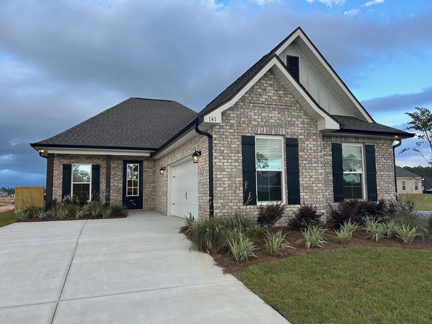 Located on a corner lot the BOUCHER III H in Natureview community offers a 3 bedroom, 2 full bathroom open design. Upgrades added (list attached).Special Features: double vanity, garden tub, separate custom tiled shower, and walk-in closet in master bath, tray ceiling in master bed, kitchen island, walk-in pantry, boot bench in mudroom, covered porches, LED lighting crown molding, ceiling fans, framed mirrors in baths, smart connect WIFI thermostat, smoke and carbon monoxide detectors, landscaping, architectural 30-year shingles, flood lights, and more!Energy Efficient Features: water heater, electric kitchen appliance package, vinyl low E windows, and more! Energy Star Partner.