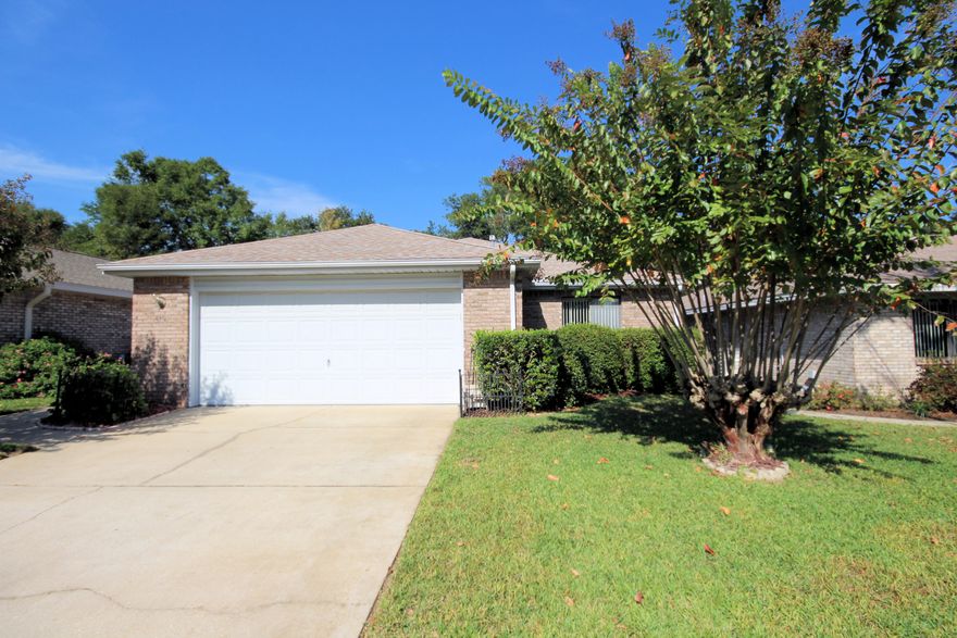 Perfect home central to everything in Niceville. Brick and vinyl home in the desired neighborhood of Cedar Ridge that's tucked away in a quiet cul-de-sac with a beautifully landscaped backyard. This home features 3 bedrooms, 2 full baths with just over 1,400 square feet of living space. Breakfast bar open to kitchen and dining space. Florida screened porch. Yard with privacy fencing. Sprinkler system. Roof replaced in 2009. Carpet replaced in 2006. Gas fireplace. Water heater replaced in 2016. HVAC replaced in 2008. Call for appointment today!