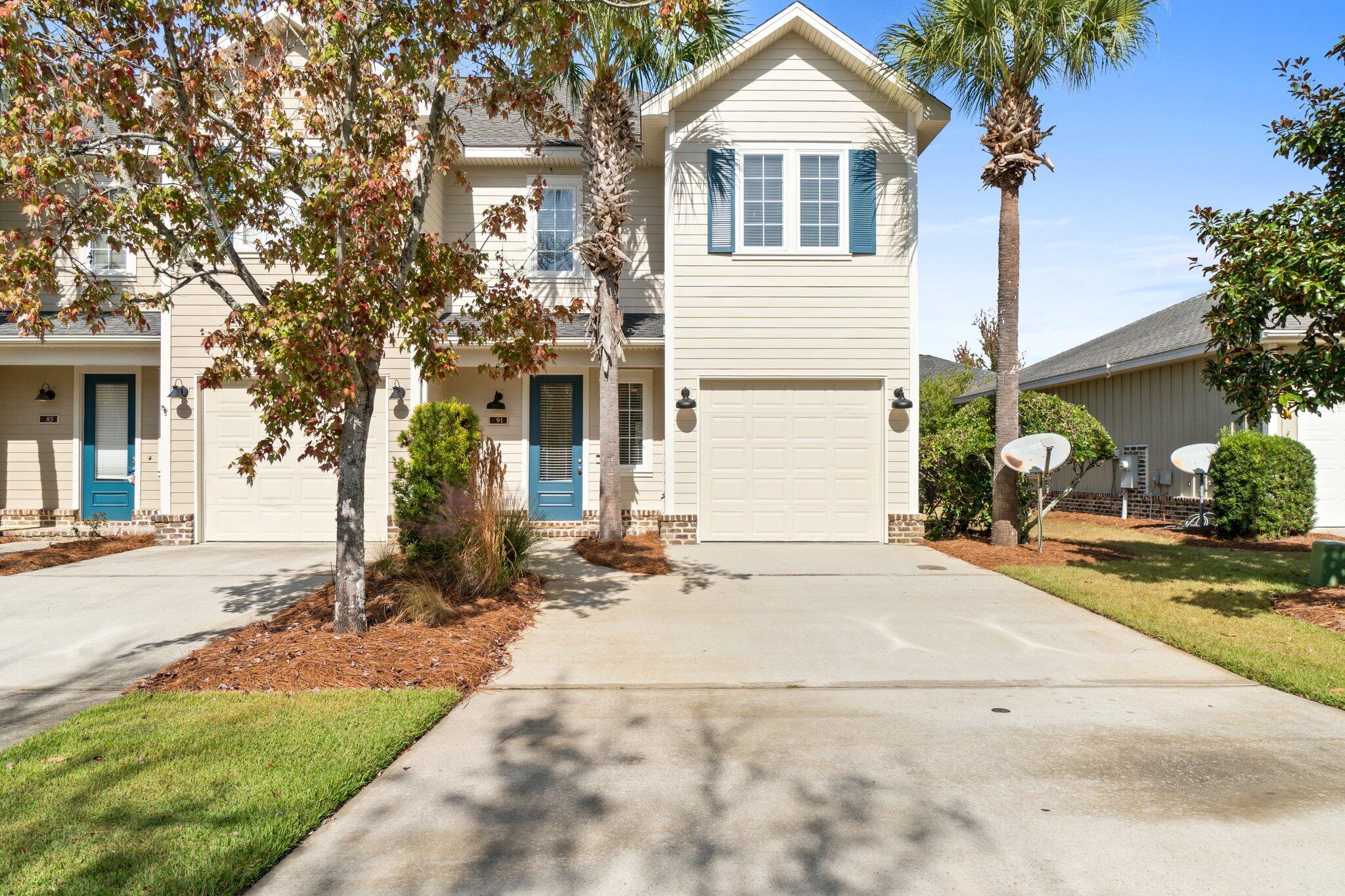 Centrally located in SRB, halfway between Grand Boulevard & Grayton, this beautiful townhome is situated in the friendly neighborhood of Church Street Village. The convenient location allows you to avoid the daily crowds and traffic of 30A. You can arrive at the beach, gas station or Publix in 5 minutes or less! No short-term rentals in this well-established neighborhood which features a pool, playground, gym, and dog park! The unit is move-in ready, includes all appliances, a garage, and is a corner unit with tons of extra light! The unit has also just been freshly painted- inside and out! Brand new ac/heating units just installed, both inside and outside units! Quality construction, and as a bonus, yard maintenance is included in HOA fees!