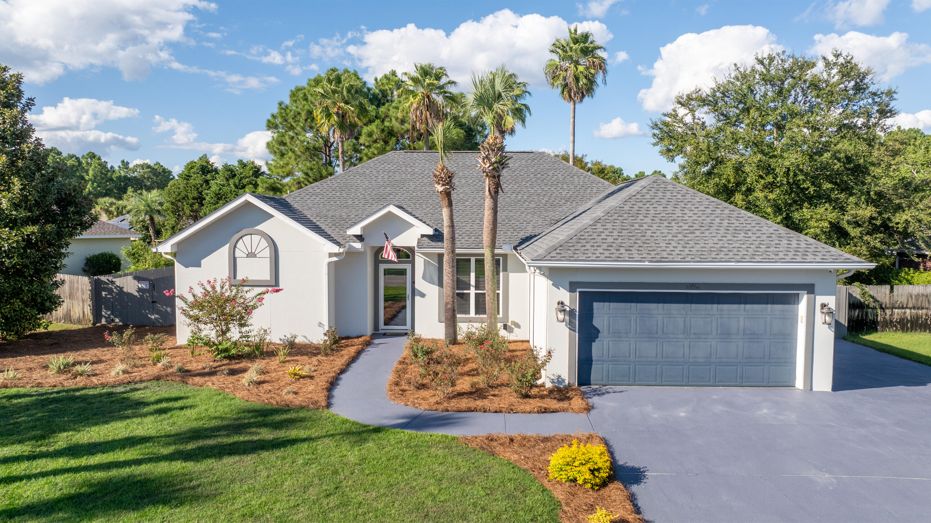 Relax, recharge, repeat! This remodeled 3-bed, 2-bath home offers a perfect blend of modern upgrades and coastal charm, just a short walk from Santa Rosa Beach. Tucked away in the Emerald Walk community, this home feels like a private retreat backing up to a state preserve--yet it's in the middle of everything you love. Step inside this 2022- down to the studs renovation, and you'll be greeted by an open-concept layout with all-new flooring, a fresh modern feel, and custom finishes designed to showcase what's possible. The owner transformed this home with unique textures and finishes, making this home ready to take on your busy life. Venture further into the showstopping kitchen, decked out with gorgeous countertops, high-end stainless appliances, and a breakfast bar perfect for casual meals or chatting with guests while you cook.

The best part of this gem? The outdoor entertaining space is an oasis! Picture hosting friends for a cookout, swimming, eating, drinking, and even watching football, all while soaking up the Florida sun. The heated in-ground pool, surrounded by lush landscaping and a privacy fence, is your private getaway, with a custom outdoor kitchen, gazebo, and a hot tub! There's even an outdoor gym with Bluetooth speakers, AC, and all the equipment you need to work out in style. Back inside, the master suite is a true sanctuary, featuring a huge walk-in shower, double vanity with sleek finishes, and a custom walk-in closet. Every detail, from the popcorn ceilings being scraped to new custom cabinetry and LED lighting, speaks of thoughtful upgrades. The neighborhood offers a peaceful, family-friendly vibe with no short-term rentals, making it ideal for getting to know your neighbors. You're also close to everything--shopping, eateries, and some of Florida's most beautiful pristine sugar sand white beaches.This home is perfect whether you're looking for a full-time residence, a vacation getaway, or an investment property. And with amenities like 2 workshops, low HOA fees, a new roof in 2023, updated bathrooms, epoxy garage flooring, and new pool equipment. Extras include a Renai gas tankless water heater, a 4-ton HVAC heat pump, a wired security system with 15 cameras, and even a flagstone fire pit. Just bring your flip-flops and enjoy the 30A lifestyle!