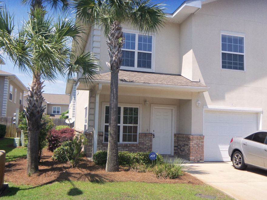 LOCATION, LOCATION, LOCATION!! You can't get any closer to the base w/out living on the base. Live in a luxurious, executive 4 bedroom townhome that offers granite counter tops,custom cabinets, 20X30 porcelain tiles and 9' ceilings.There are only 6 4 bedroom units in this complex.This amazing townhome features a great room with vaulted ceilings.There's a large master bedroom and bath downstairs with an additional master bedroom upstairs and 2 bedrooms upstairs and a loft area. The loft would make a great play area or media center.This is an end unit.No more yard work because everything is taken care of by the association..lock up and leave!! Small pet may be considered with owner approval, no cats! No smoking allowed inside.