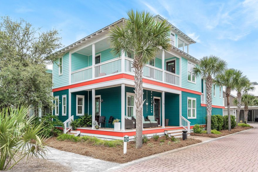 Located within the master planned community of Seacrest Beach, this 30A beach house spans three levels and over 2,700 sf of beautiful living space. Upon approaching the oversized wrap around porch which opens up to the living & dining area. The kitchen offers large pantry, a breakfast bar, and upgraded appliances. A guest room, laundry room, and bathroom complete the first floor. The large Master bedroom is surrounded by the 2nd floor wrap around porch.   The master bathroom is complete with a large shower and soaking tub.    The 2nd floor also offers another guest room, large bunk room, and a guest bathroom.   Heading up to the third floor, you will find beautiful panoramic views of the Seacrest Beach Community.    This space would be perfect for additional sleeping space or flex space.