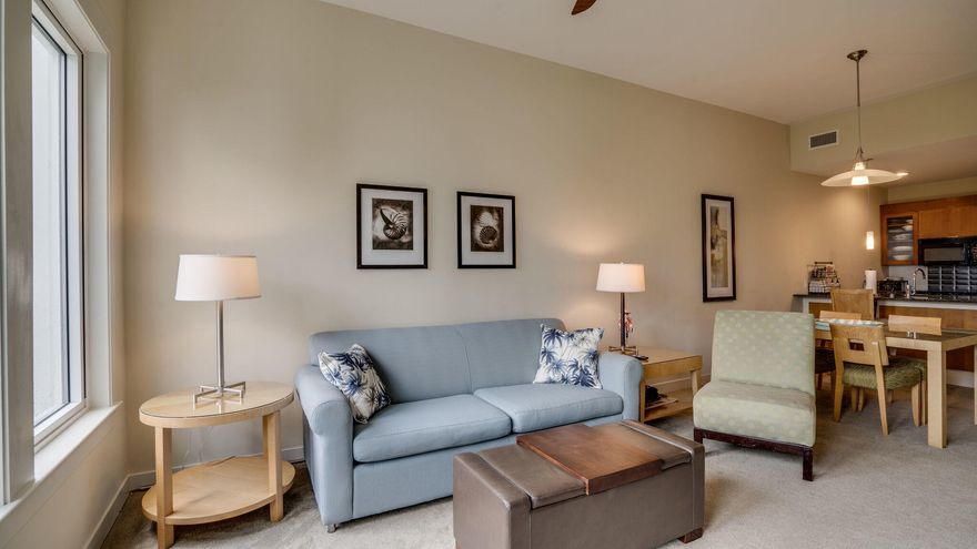 This beautiful Bahia unit is located in the Village of Baytowne Wharf. Because of the Bahia's location on the bay, it is one of the 'favorite' complexes in the renown Village of Baytowne Wharf.  Nicely decorated, this one bedroom/one bath condo has a private semi circular balcony where you can sit and enjoy that morning coffee or evening cocktail. It overlooks the beautiful grassy area. To the right is a view of the complex's wading pool.  You can enjoy lounging at the gorgeous pool with an island in its center, or use the kiddies pool and hot tubs.. Steps away from the unit, you can enjoy the Village! Filled with life and entertainment, the choices of restaurants abound.  New A/C unit installed in May 2018.  New Refrigerator, Dishwasher & Washer/dryer August 2019.