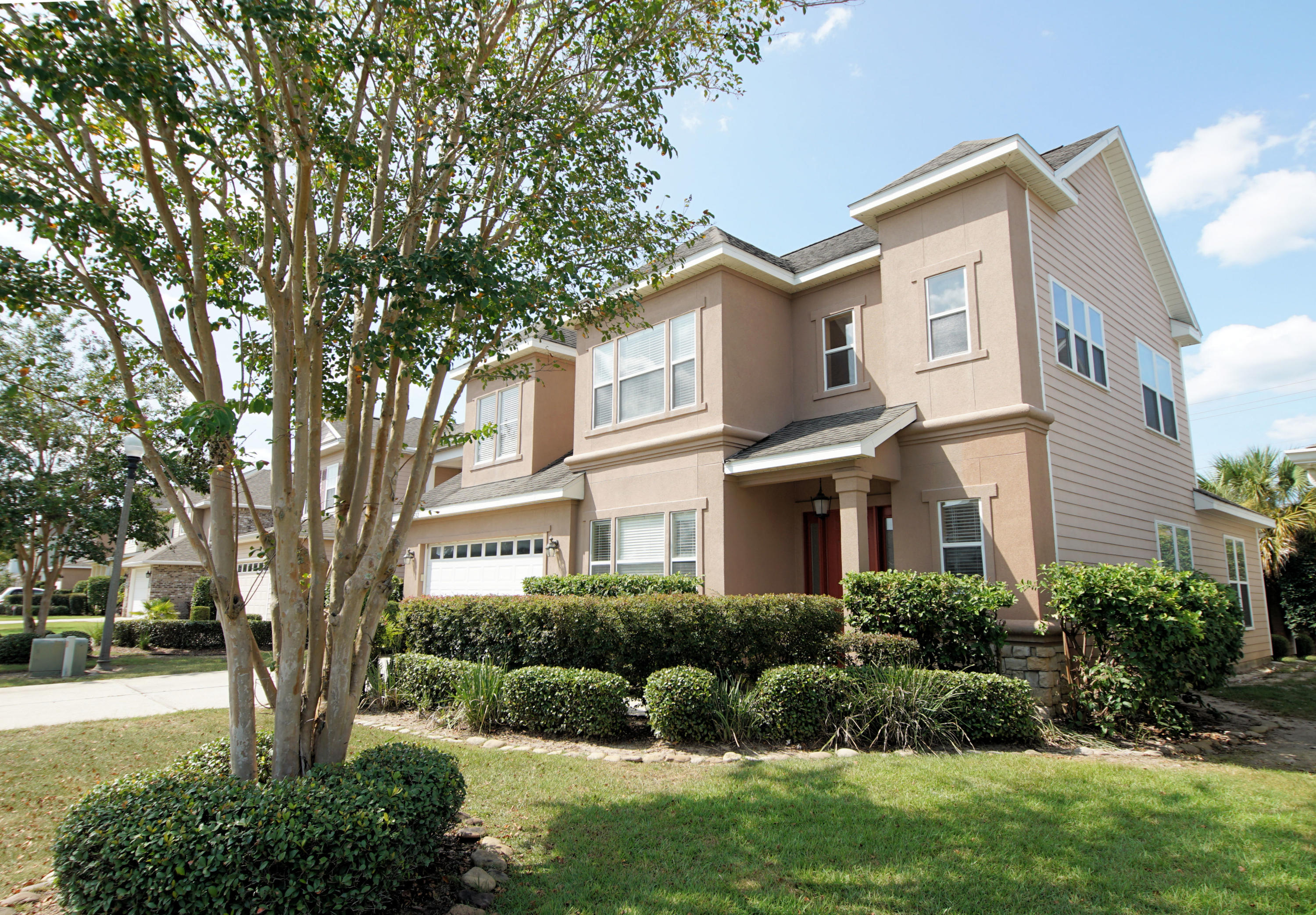 The living is easy in this charming residence is filled with sunshine and space! Tucked away in the most ideal location (minutes from everything) in Fort Walton Beach, upon entry you're led into an impressive foyer inviting you into the family sized living room. This home incorporates an open style floor plan while giving you private areas downstairs to include a full office space or den. You'll find a spacious contemporary kitchen with an abundance of storage and prep space. The cook can converse with the guests in the open plan kitchen/dining area. Granite, GAS STOVE TOP, stainless appliances and eat in bar. The master bedroom is downstairs! The upper level is dedicated to bedrooms and a Jack and Jill bathroom. If you are looking for low maintenance, this is YOUR HOME.