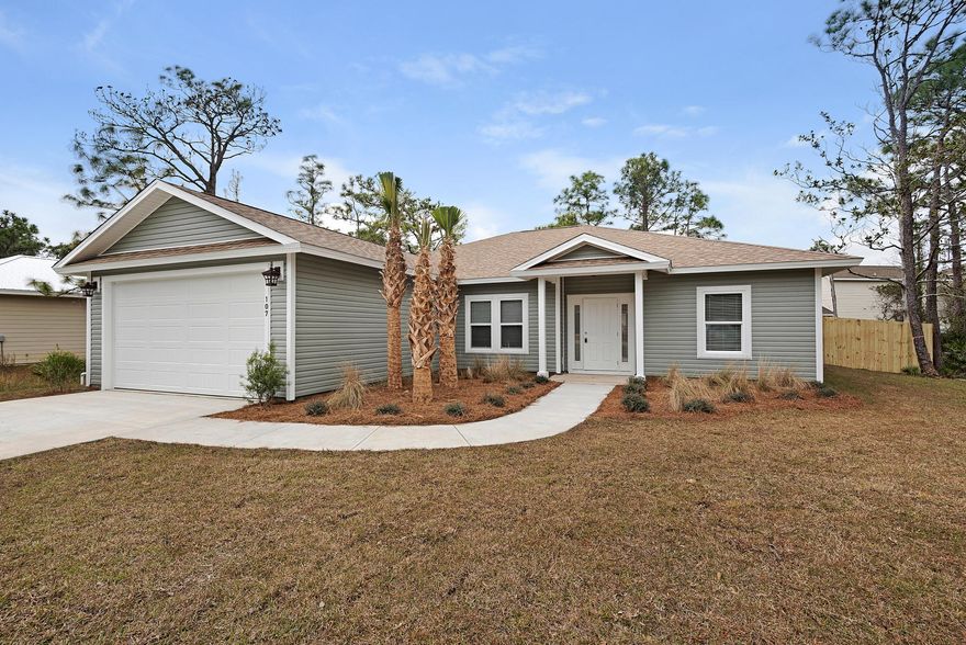 This brand new home built by Mathews Development Company has a spacious open floor plan. 3 bedrooms with the option of the study being easily convereted into a 4th bedroom. You can enjoy sitting on your large screened in porch while Barbecuing on a grilling area completely under roof. The home has carpet in the bedrooms, 18 inch tile in the bathrooms, wood lamanite flooring in living room/kitchen, two car garage, over sized master suite, lush landscaping, large kitchen, and eat in bar. This home is located minutes from the new theatre, shopping, schools, and amazing restaurants. Bayou Pines has a deeded boat launch located off Blue Bell Circle which is approximately 350 yards away. Launch your boat directly into the deep water of Mack Bayou. **$4,500 buyer Closing Credit**