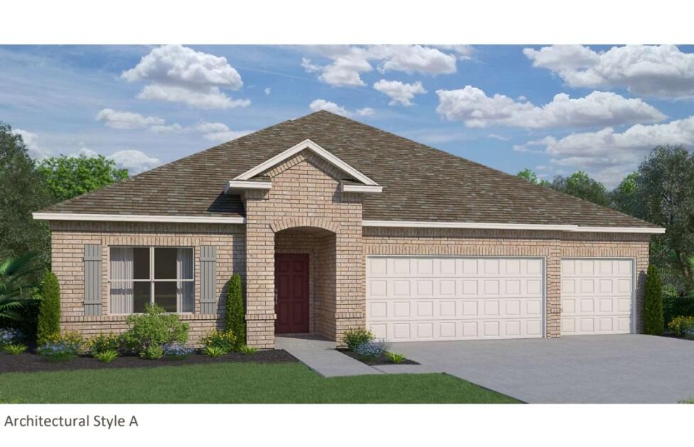 Navarre Model,  Your 4 bedroom 3 bathroom home gives everyone a private retreat. As you walk in your front door, you will notice the first guest retreat that encompasses its own guest bath & spare room. As we continue in, we are opened to your formal living room or optional fifth bedroom and a formal dining room.  The open concept includes the kitchen, great room and dining room so wherever your family or guest may choose to sit, they will all be apart of the conversation.  Your owners retreat is off the great room to one side giving it privacy.  It includes an ensuite owner's bath with a lovely walk in closet and linen closet! Your 2nd guest retreat is located on the other back corner. With all the closet space in this home, it leaves you to use your 3 car garage for whatever you desire!