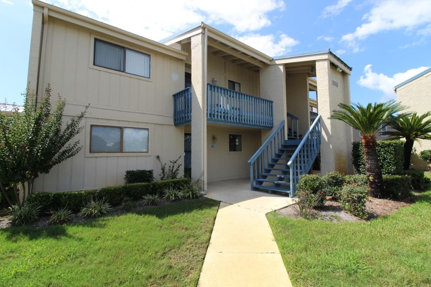 Chateau La Mer II. is a condominium community across the street from the Gulf of Mexico on Scenic HWY 98 E. walking distance to restaurants, shopping and the white sandy beaches. There is a property management company on site. Whether you are looking for a investment property or private resident. Chateau La Mer II provides a quiet and relaxing atmosphere just a short walk or bike ride to the deeded Beach access for guest and owners only. This is a 2-bedroom unit, located on the top floor of a quad-plex building. Vaulted ceilings and an open floor concept and private balcony. Fully Furnished and turn key ready. HOA's are under $400.00 a month. There is a pool, tennis court, playground, picnic areas, exercise room and club house on the premises. Security cameras monitor the community...