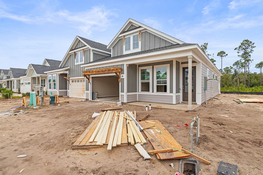 ** Seller closing cost incentive for this Market Home** Welcome to The Villas at Longleaf Park in the Watersound Origins community, offering stylish paired/attached villas by Fischer Homes. The LUCAS plan, a beautifully designed 2-bedroom, 2-bathroom single-level home, features 1,418 sq. ft. of effortless living space and a 1.5-car garage.Step inside to an inviting open-concept layout with a modern kitchen, spacious dining area, and a bright living room that seamlessly flows into a private covered patio, perfect for outdoor relaxation. The primary suite overlooks the backyard and boasts a spa-like ensuite bathroom with a double vanity and a generous walk-in closet.This homes includes abundant features and upgrades such as 10' ceilings, vinyl plank flooring throughout, upgraded countertops and more! See Designer selections (in Documents) chosen for this beautiful home! 

Enjoy the ease of a low-maintenance lifestyle, HOA membership covers lawn care and exterior home upkeep, giving you more time to enjoy the exclusive amenities Watersound Origins has to offer such as the Origins Golf Course, a resort-style pool, sports courts, and more.
This is your opportunity to embrace easy living in a vibrant, amenity-rich community. Schedule a tour today!

Estimated completion is Dec 2025.
