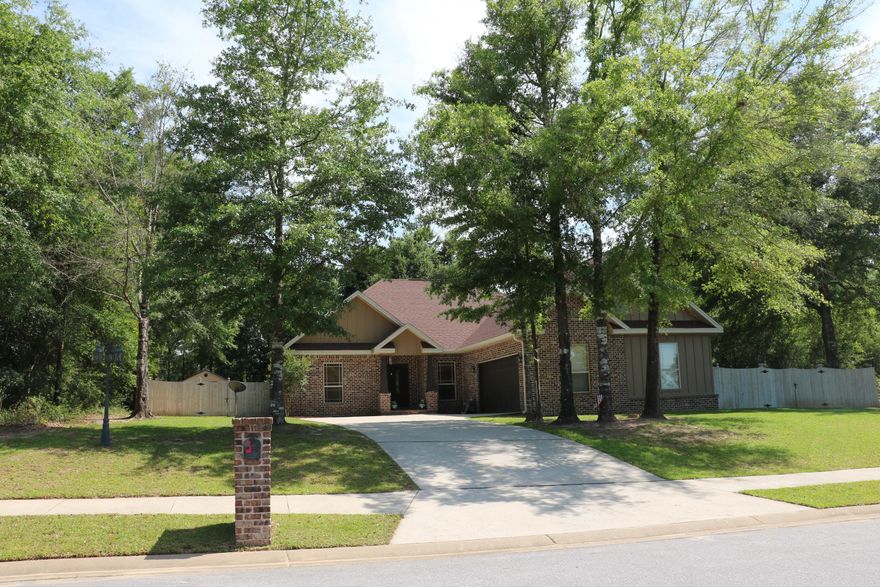 Conveniently located 5 miles from Crestview High school and Davidson Middle school.This custom built home sits in a cul-de-sac and has many upgrades. The open kitchen has granite counter tops with a raised bar area and custom cabinets. The spacious living room has high trey ceilings with canned and roped light. The master bathroom has an oversized tile shower and a 72' garden tub. All the bathrooms have granite counter tops. This home has an additional 5 th bedroom upstairs with a half bath which can serve many functions to include a man cave or guest room. The home has added gutters and a privacy fence. The garage is oversized and shed will stay for added storage and space. Come out and take a look today ! The home is also being offered for rent.