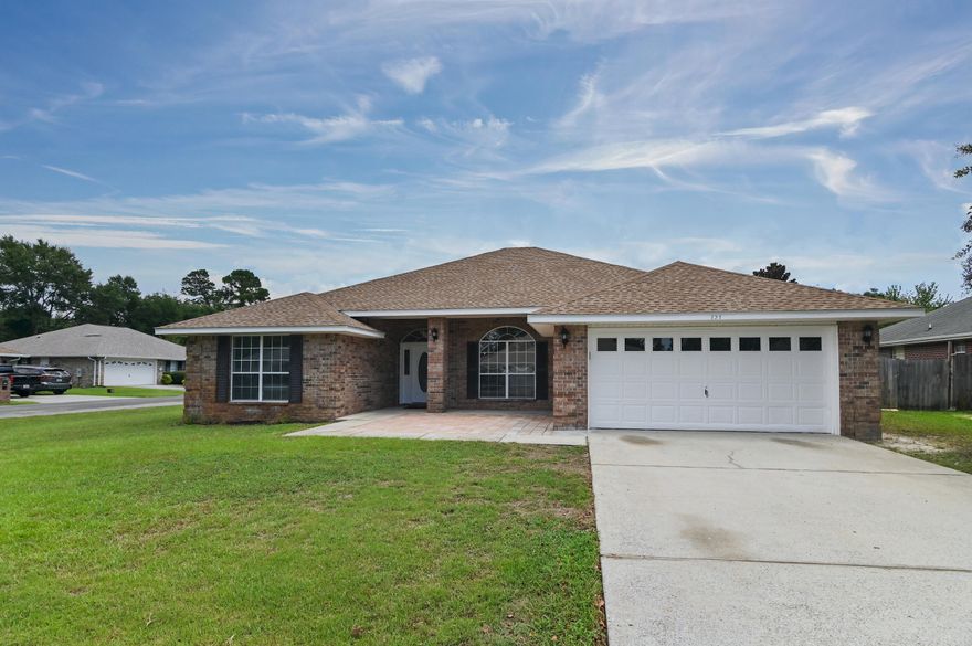This gorgeous and completely remodeled four-bedroom, two-bathroom ranch style home on a corner lot located in Mack Bayou Pointe is move in ready!  
This home has been updated literally from floor to ceiling with complete removal of all popcorn ceilings to all new flooring, new kitchen, new bathrooms, new lights, ceiling fans, fresh interior paint and more.  
Roof, and air conditioner were replaced in August 2023, and hot water heater was installed in July 2025.  
Upon entering this beautiful split bedroom floor plan home, you are met with the vaulted ceiling great room which contains an electric fireplace with impressive tile work.  
Boasting a large front room, which may also be used as a formal dining room or office.  
Thoughtfully designed with a centrally located kitchen, this home is fantastic for everyday living and elegantly entertaining.  
This home makes hosting large family get togethers or friends easy as you will have plenty of room to make lifelong memories.  The entire home has new wide planked flooring.     
The kitchen has stunning butcher block countertops, new stainless-steel oven/range (that vents outside), a new stainless-steel dishwasher, a new stainless-steel sink and new fixtures.  Seller is offering an allowance for a new refrigerator and microwave.  
The kitchen cabinets have been updated.  
The gleaming white subway tile backsplash adds the perfect finishing touch to this incredible kitchen.      
The large primary bedroom offers plenty of natural light, a fabulous five-piece en suite bathroom, with all new fixtures, and a spacious walk-in closet.  
On the other side of the home sits the other three generously sized bedrooms, each with large closets.  
The shared bathroom has also been thoughtfully remodeled with all new fixtures.  
Schedule your private showing today before it's gone. 
The two-car garage offers room for extra storage with the attic located above.  
This small subdivision with low HOA fees provides a community pool, dog park and flood insurance is not required.  
This incredible home is minutes from the pure white sugar sands of the Emerald Coast.  
Minutes away is Sacred Heart Hospital and Grand Boulevard with grocery, fine dining, shopping and family entertainment. Sandestin's Village of Baytowne Wharf is also close to this home where more shopping, dining, fireworks, drone shows, concerts and fun family activities are regularly held. Imagine yourself in this breathtaking Emerald Coast lifestyle. 
This is Florida living at its best call today for more information and to set up your private showing.  
All information and measurements are deemed accurate but should be verified by the buyer.