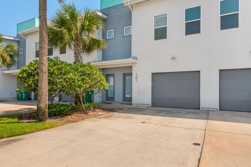 STUNNER at Soundside Lofts! Come see this beautiful townhome perfectly curated to be your next home or vacation property - fully furnished, this property includes a BOAT SLIP,  4 bedrooms + 2.5 baths, loads of storage, a vaulted great room open to the dining area & kitchen, plus an oversized 1 car garage, community pool, and walking distance to the beach, restaurants, & night life! Each unit has its own 28'x12' deep water boat slip, high impact windows/doors and metal roof. There are 3 bedrooms with a additional bunk room/office space & the primary bedroom is located on the 2nd floor. Upscale and modern finishes include stainless appliances, granite counters throughout, LVP flooring, and tiled primary shower. Additional amenities include community pool, sundeck, beach, & private dog run! Nestled on Okaloosa Island, these rarely available townhomes were built in 2019 and are perfect as a primary residence or investment property. Located near Hurlburt Field & Eglin AFB, the white sandy beaches of the Emerald Coast, & endless entertainment, this gem is the BEST thing on the market! Metal roof 2019, HVAC 2019, WH 2019, Boat slip #18, community pool, furnished unit - call/text for your appt today!