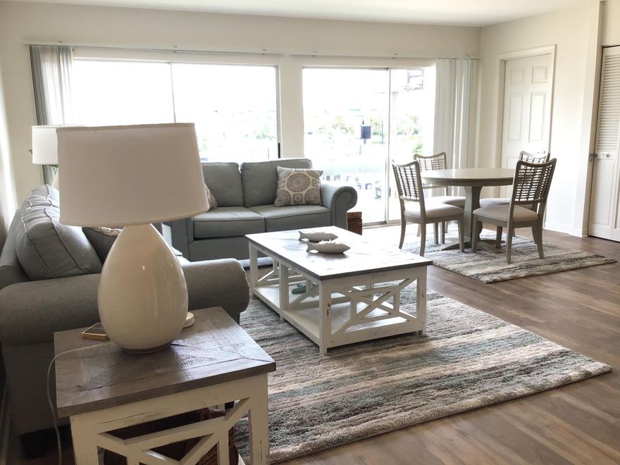 Come check out this great condo in Destin.  The new flooring, freshly painted walls, updated cabinets,  beautiful furniture just makes this condo feel like home.   Fully furnished with the exception of a few items.  Gulf view.  Excellent condition.  This unit has a full build out to include the laundry room which has added additional square footage.  Previous owner and current owner never had this unit on a rental program.  Amenities at Gulf Terrace has 3 in ground swimming pools, 2 tennis courts, picnic areas throughout, and community room.  Central to the beaches, shopping, restaurants and entertainment.  All information and measurements must be verified to buyer's satisfaction.