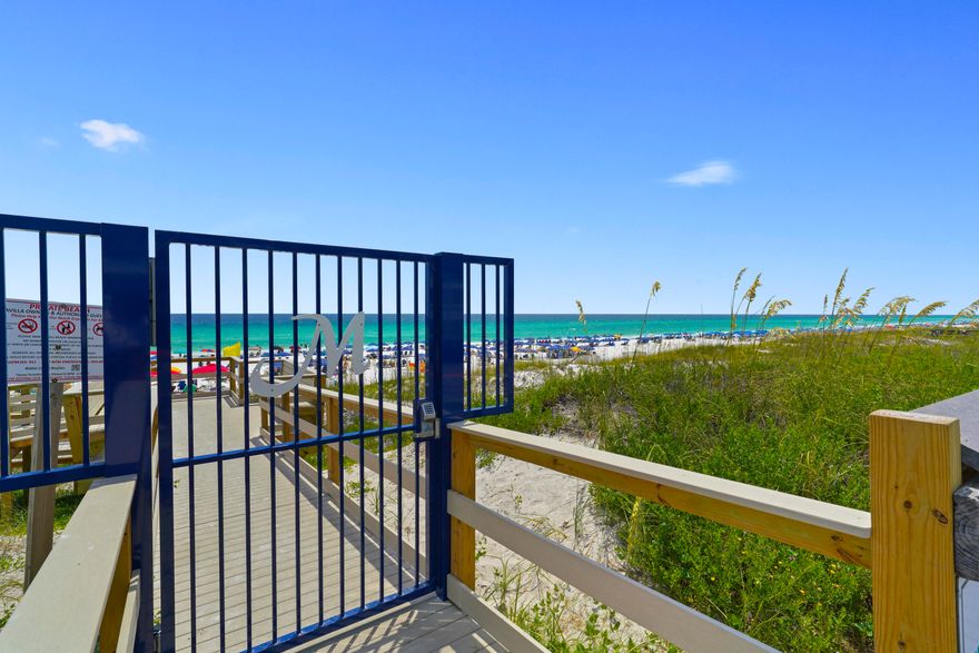 This highly desirable and profitable Maravilla unit located on breathtaking Scenic Gulf Drive of Florida's Emerald Coast has been enjoyed by the original owner since 1997. Features include two spacious King-size bedrooms, large closets, private, renovated bathrooms, full size washer and dryer and an owner's closet as well as a separate Bunk bedroom. This unit has CUSTOM PLANTION SHUTTERS window coverings and blackout drapes for the sliding doors opening to the covered patio. Recently updated with new furnishings and bedding, new plank flooring, new stainless steel appliances, new quartz countertops, new tile backsplash. Gulf Views from the covered patio and conveniently located on second floor with easy acess to the elevator and parking makes your beach condo a summer delight. As a family getaway home offering a dedicated space for relaxation, recreation and creating lasting memories and/or as a recently updated,  turnkey vacation rental property with impressive gross rental income this is an ideal property. Onsite rental management and staff provides a professional and personal touch.  Maravilla Association has just completed major revisions to revitalize the entire complex. Be sure to check out the photographs to view all the amenities, including private beach access, two pools, tennis courts, pickle ball, shuffleboard, large club house, exercise room and more.
