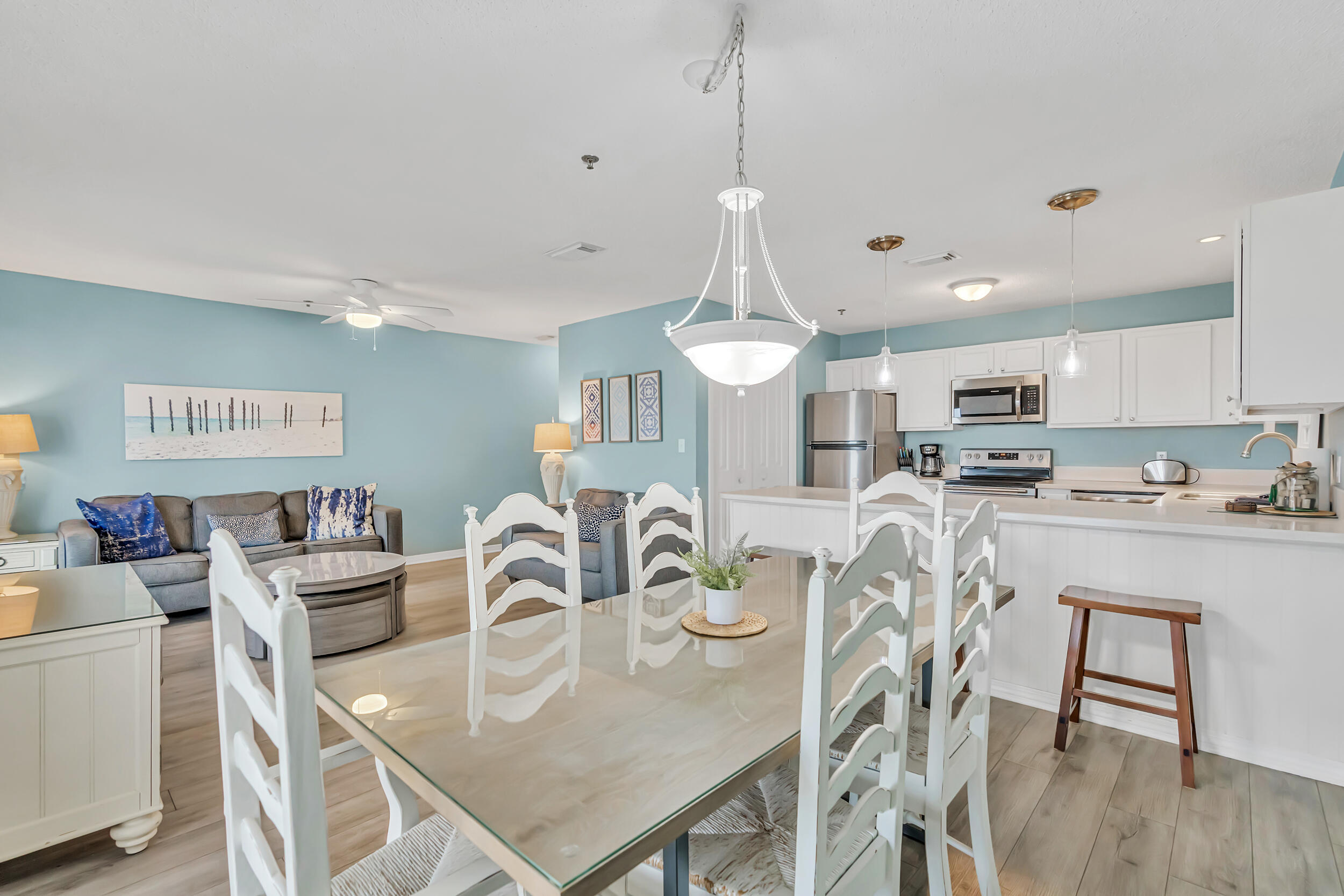 Discover the perfect vacation retreat or investment opportunity with this beautifully furnished 2-bedroom, 2-bath condo with bunks, located in the sought-after Grand Caribbean East, a low-densit condominium in Crystal Beach. Enjoy the convenience of beach access just moments from your door, making it easy to spend your days in the sun and sand offering everything you need for a relaxing coastal escape. Sip your morning coffee or unwind after a beach day on your private balcony with stunning Gulf views and refreshing coastal breezes. This condo is sold fully furnished, making it completely turnkey for vacation rentals or personal use. Thoughtfully decorated and well-maintained, all you need to bring is your suitcase! With nearly the entire summer already booked, this property is a proven income generator. Its prime location and amenities make it highly desirable for vacationers year-round. Grand Caribbean East features a community pool and hot tub and is only minutes away from local dining, shopping, and entertainment. This is your chance to own a slice of paradise with exceptional rental potential. Contact us today for more information or a private tour.