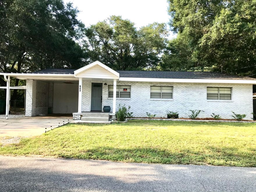 Completely remodeled 3 bedroom 2 bath home on .46 of an acre located in the center of Crestview providing an easy commute to all the local bases, beaches and shopping centers. Exterior brick has been whitewashed giving it a gorgeous finish! Brand new roof has been installed on the home. Lots of rooms for variety of uses.Lots of rooms for variety of uses. Lots of shiplap Granite countertops.All new appliances. Farmhouse sink. New cabinets (kitchen and baths). All new interior/exterior doors. Luxury vinyl plank flooring. Subway tiled and new tubs
Very large yard for your own private oasis filled with majestic oaks
As is garage or man cave. Home is almost completed and ready to show. Schedule your showing today!!!