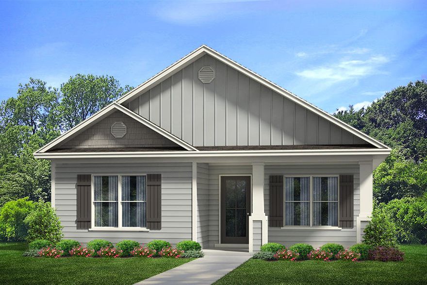 New Floor Plan- The Porter plan has 3 bedrooms, 2 bathrooms and a two car garage. Very Open Floorplan. Large Island in kitchen. Separate Tub and Shower in Master Bath. Luxury Vinyl Plank Flooring in all rooms except bedrooms.Monthly HOA fees of $ 293 INCLUDE: Over 200 Cable channels, Access to all pools, 24hour gym, Clubhouse, Movie Theatre, Tennis and Basketball Court, Playground, Bay Club with Fishing Pier. HOA in Schooner Landing also INCLUDES a full landscaping program. Every Yard is Maintained- Cut, fertilized, mulched, irrigation included.