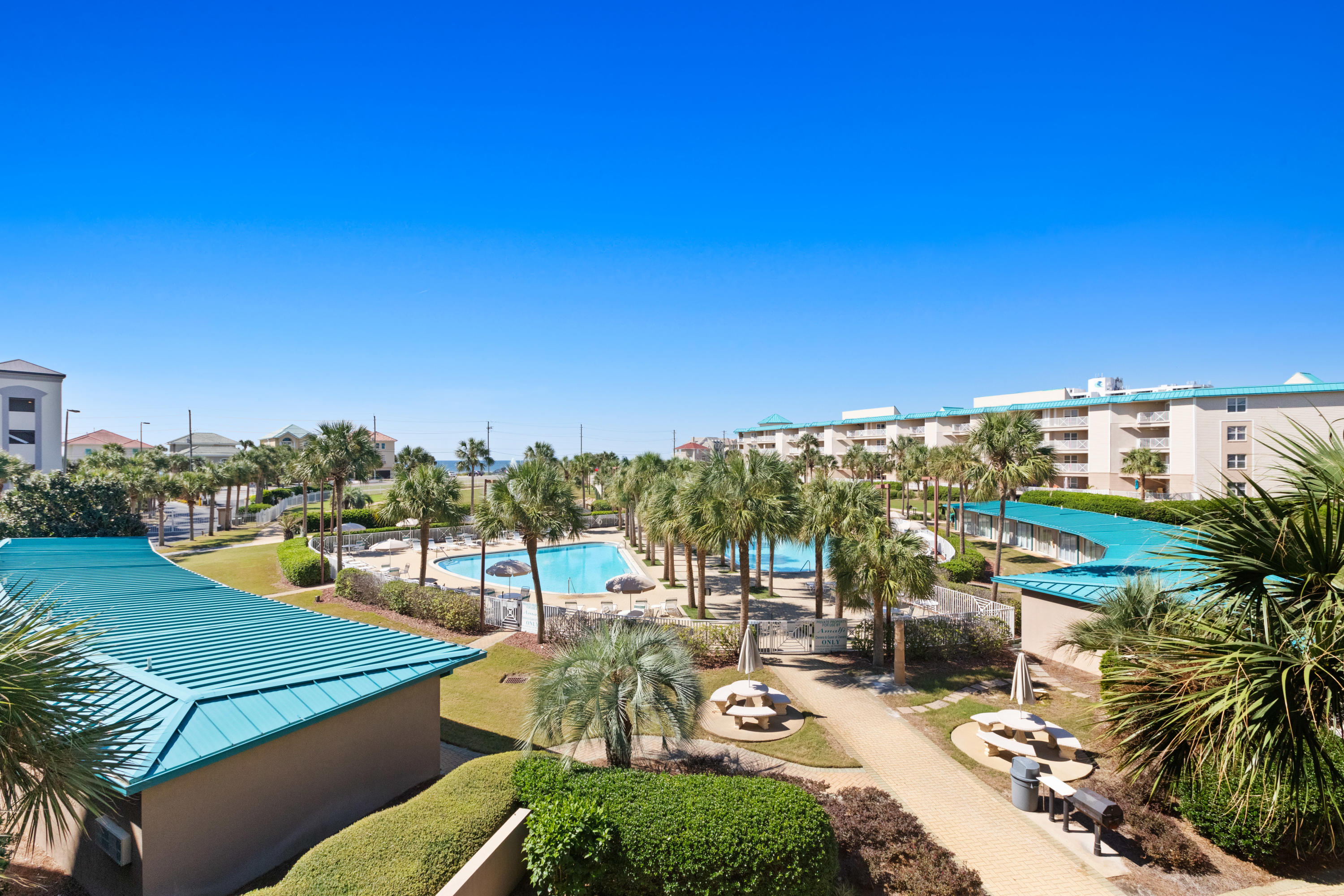 Enjoy Sweeping Views of the Gulf and of the beautiful Amalfi Coast Resort amenities and grounds from this second Western facing unit offering one of the largest two bedroom floor plans on Scenic Gulf Dr. Freshly painted and all new furnishings making this a truly turn-key investment. Spacious guest bedroom with a Queen Bed and a day bed and a generous Master suite with sliding glass doors leading to the 20ft+ long covered balcony. Amalfi is a concrete and steel constructed complex on 8 1/2 lush acres, gated and fenced with grilling areas, 360 Ft of unobstructed Gulf front with gazebo and beach service. Fitness center, 2 pools, one heated, two lighted tennis courts and clubhouse. Deeded garage parking space worth $25,000 and an interior storage cage included.