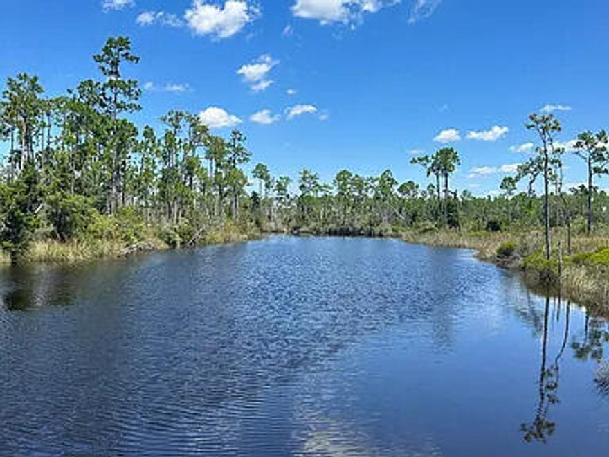 Waterfront with Gulf access and privacy it has 9.69 acres with approximately 294' of Wetappo Creek frontage, offering potential for Gulf access via nearby waterways. Consisting of two parcels located just 11 miles north of Mexico Beach and 5 miles from the Intracoastal Waterway (ICW) bridge in Overstreet. This property is ideal for multiple uses, including RV sites or a family compound. The parcel features frontage on Hwy 386. Zoned residential, it allows for multiple home or RV sites. Pole barn with power and small bath. RV hookup, septic and well are installed. Survey and wetland determination are needed. 6.15 acres Wetlands