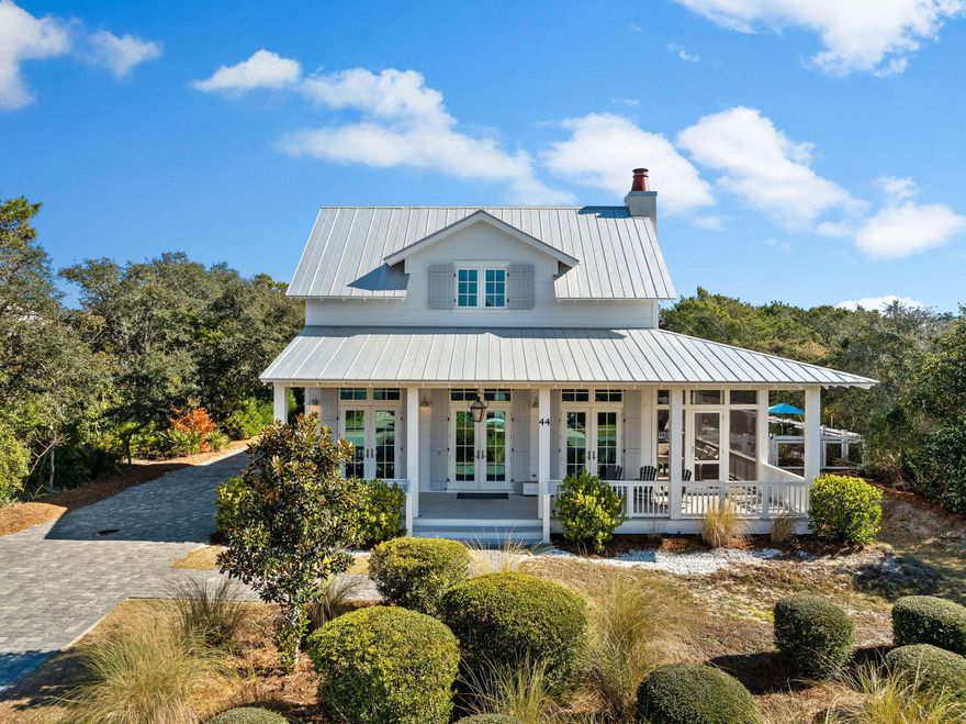 This stunning 30A dream home has been custom-built to host an extraordinary experience at the beach. Conveying fully-furnished, this exceptional getaway can be a lucrative investment property with rental projections at $286K annually. Positioned just a mile from Alys Beach, this property presents a wonderful floor plan with six bedrooms, three separate living rooms, and multiple sections of outdoor living spaces. This beautifully designed home flaunts a summer kitchen, screened-in porch, carriage house, two-car garage and expansive heated pool/spa. The meticulously-curated interior has a gas fireplace, large transom windows and beautiful window treatments. The well-appointed chef's kitchen is equipped with custom inset cabinets, quartz countertops, and Wolf/Sub-Zero appliances. The living room is furnished with modern seating along with a beautiful fireplace and wood mantel. The entrance to the home displays an airy, southern front porch which wraps around to the screened-in porch, perfect for entertaining. The home is offered fully-furnished and rental-ready. Inquire to receive rental income information and estimated expenses for this 30A dream home!
