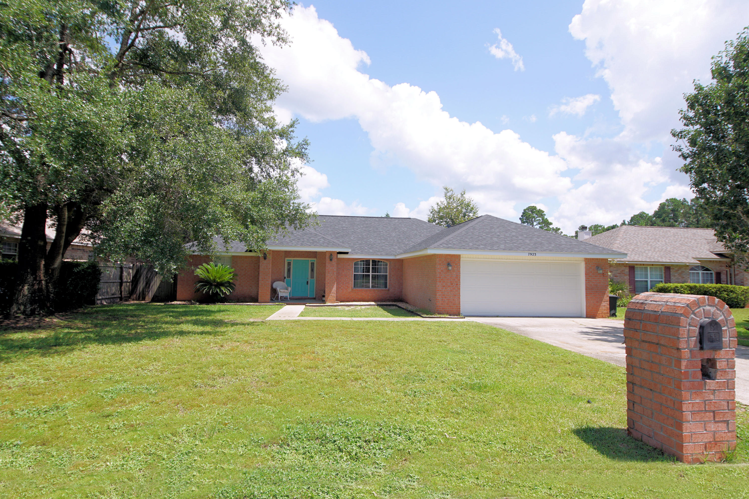 Lovely All Brick Home in a Waterfront Community. BRAND NEW ROOF! Deeded Access to the Bay. Community Dock for Fishing or Watching the Sunset! No Thru Streets for Low Traffic Living! Covered Entry keeps you out of the Elements. Enter in to the Spacious Light Filled Living Area with Corner Fireplace. Real Hardwood Floors. Formal Dining. Kitchen has Breakfast Bar and Large Eat-In Area with Loads of Windows overlooking Fenced Backyard. French Doors Lead to the Large Concrete Patio. Owner's Suite has Trayed Ceiling, Double Vanity, Garden Tub and Separate Shower. Split Bedroom Plan. Inside Laundry Room with Space for Additional Storage. 2 Car Garage. Hurricane Protection! Deeded Water Access. Home Sweet Home!Buyer to verify all measurements and pertinent information