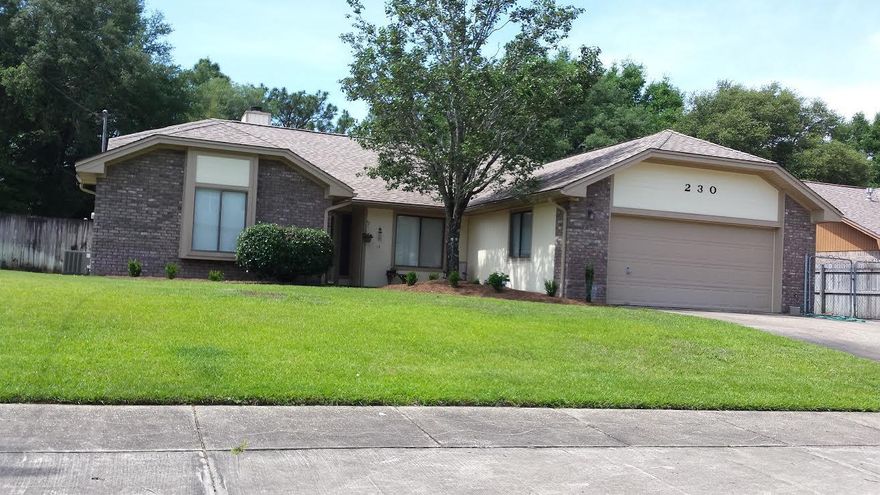 AVAILABLE SOON! Well kept 4 bedroom / 2 bath home conveniently located in the heart of Niceville. This lovely home boasts a large living room with vaulted ceilings, fireplace with brick hearth and a semi open floor plan. The kitchen has been nicely updated with granite counters and a pass through to living area. Boasting a split floor plan, the home offers nicely sized bedrooms and plenty of closet space. This great family home also features a huge fenced in yard and storage shed complete with electricity. The over sized driveway offers plenty of parking with room for a boat or RV. Sorry no indoor smoking. Pet allowed per owner approval and a $500 pet deposit.
