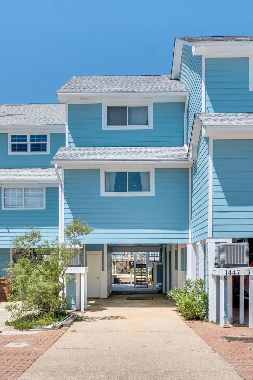 BACK ON THE MARKET!  Buyer had a change of heart.  All inspections done. New price reflects the recent appraisal valuation. Waterfront townhome on Navarre Beach! 3/2.5  No HOA. Short term rentals are allowed. Complete exterior renovation in 2020 including new cement board siding, painted with SW 20 yr exterior paint, all windows and doors recaulked and new weather stripping,  new 30 year architectural shingle roof. 2019 master bath renovated with a tile walk-in shower and Cardinal 10 No Streak glass door, granite vanity, kitchen updated with granite counters, new sink, and painted cabinets. 2018 composite decking installed. Popcorn ceilings removed, crown molding installed.  Original hardwoods on the main level. Protected and covered carport, extra storage, and an owner's closet.